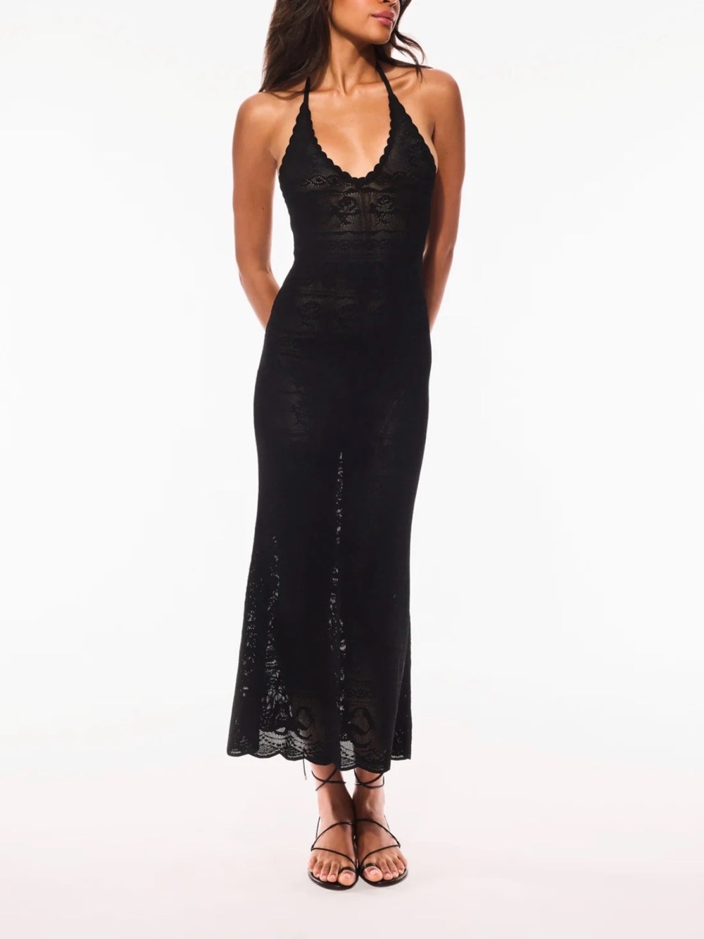 Cillian Pointelle Knit Maxi Dress